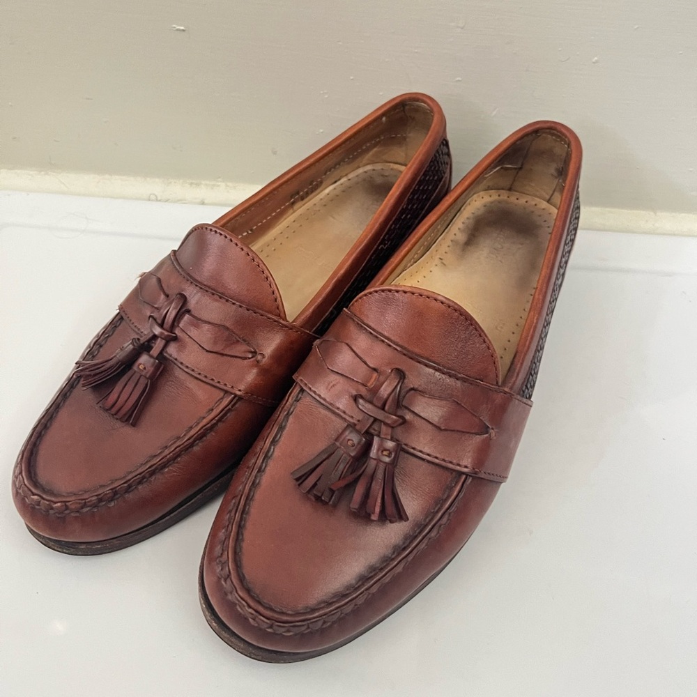 Allen Edmonds Slip On‎ Leather Loafer Tassel Woven Size 9.5